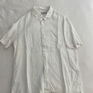 MANGO Men’s White Button Down Shirt